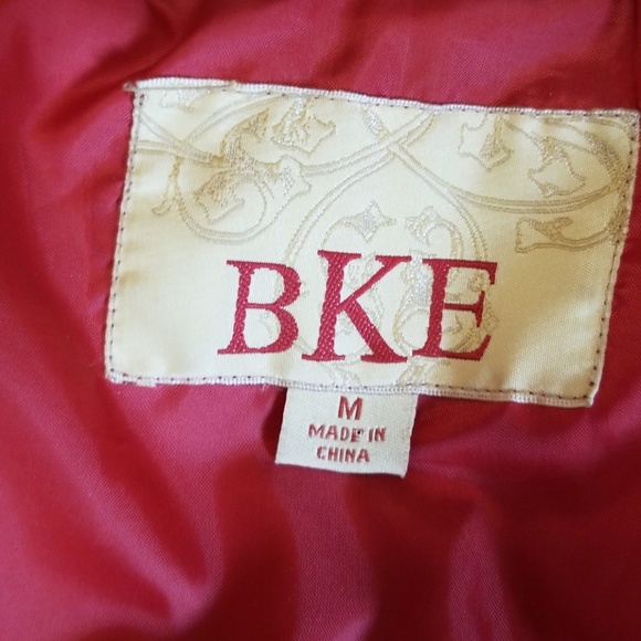 BKE Red Plaid Zip Front Puffer Vest M - Picture 7 of 8